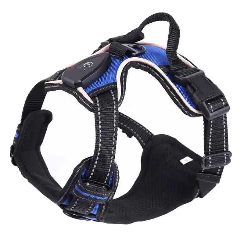 Adjustable Dog Harness Vest Glowing Soft Breathable Led Light Up Dog Harness Pet Harness Leash For Small Medium Large Dogs